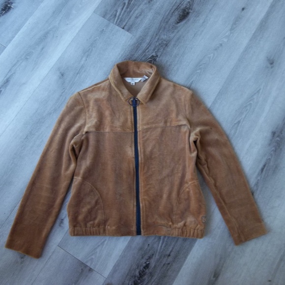 Geoffrey Beene Velour Jacket 1980s Small Zip Up American Designer Jacket - Picture 3 of 9